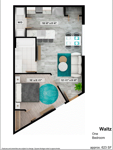 bedroom floor plan an in 2 bed 1 bath